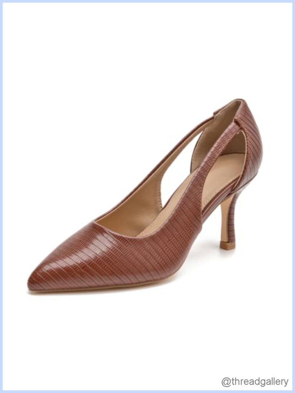 Women's Kitten Heel Pumps Pointed Toe Leather Office Dress Shoes